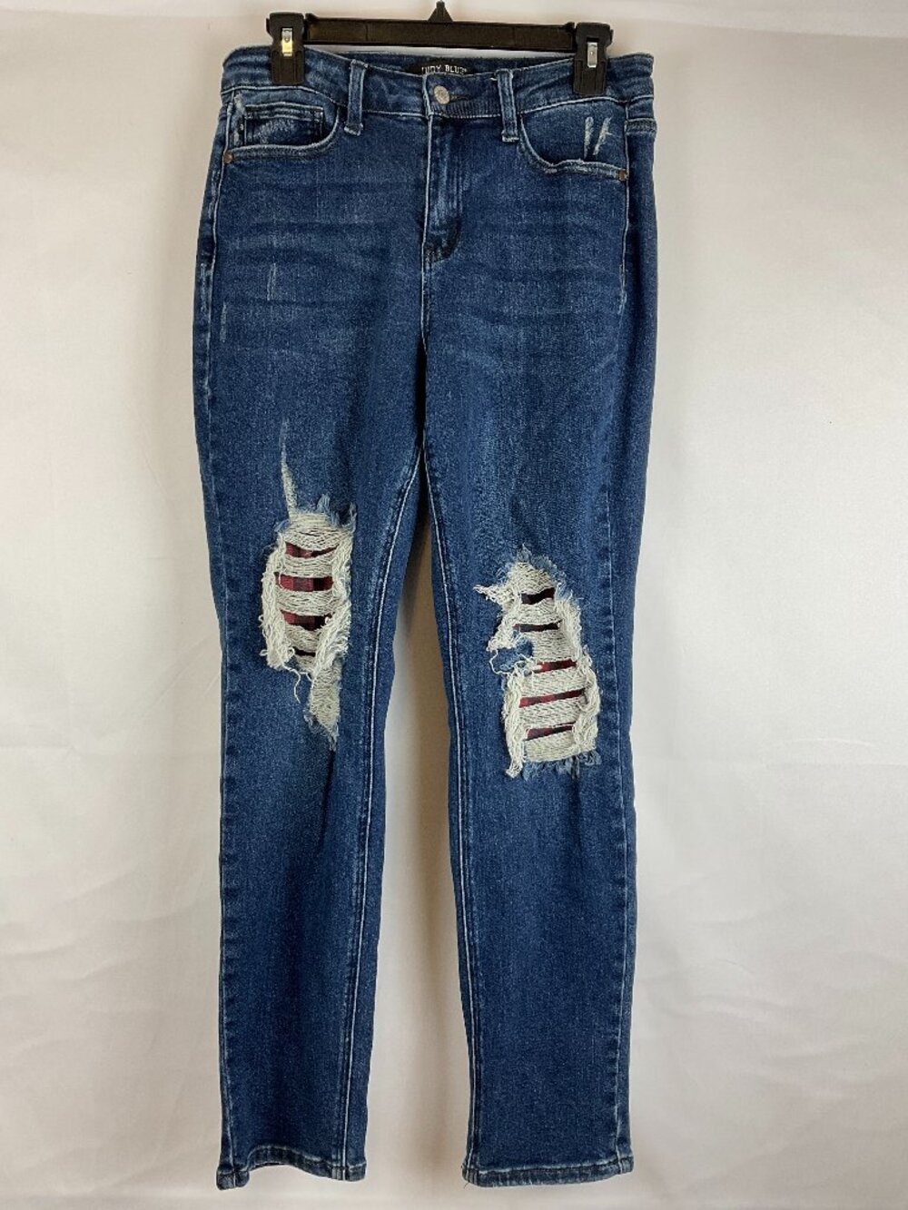 Judy Blue Boyfriend Fit Jeans 7/28 Blue Distressed